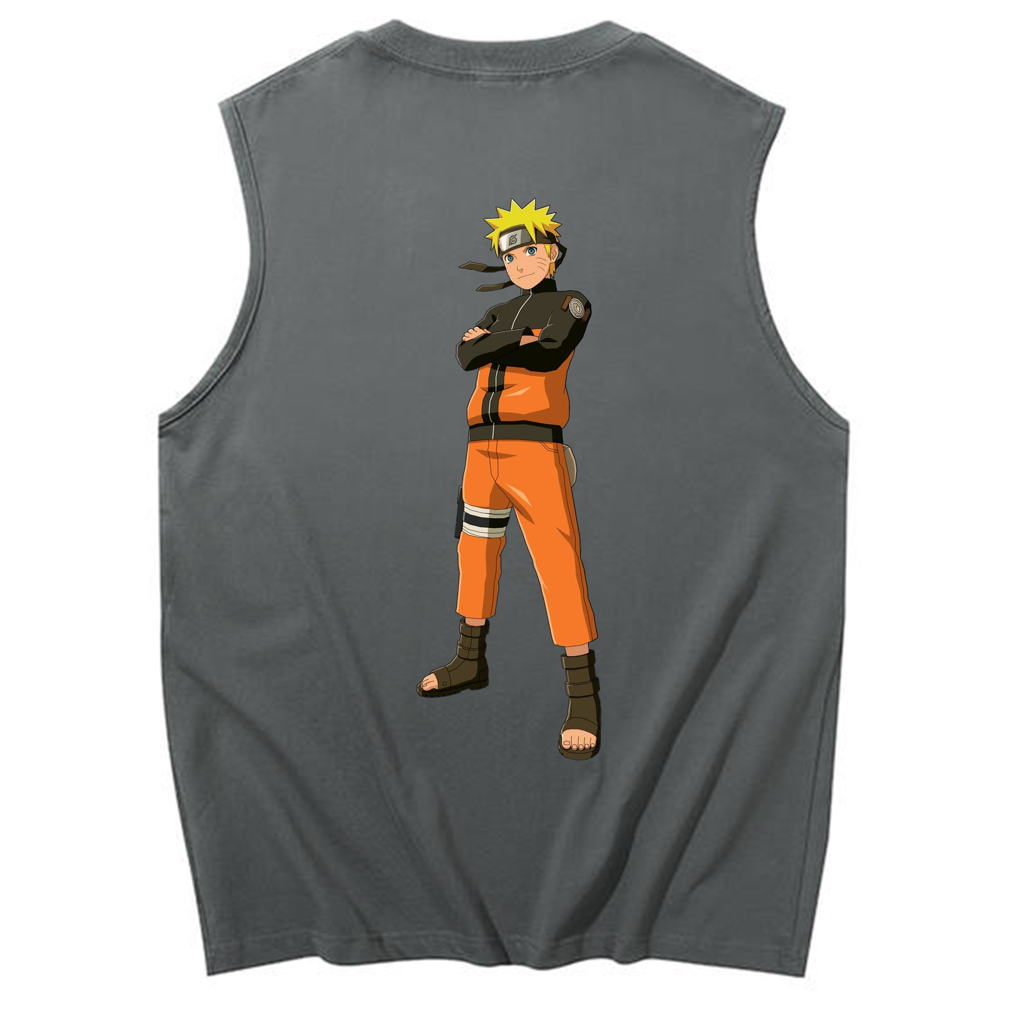（画像用） NARUTO -ナルト- うずまき ナルト Uzumaki Naruto コットン100％タンクトップ（背面プリント）